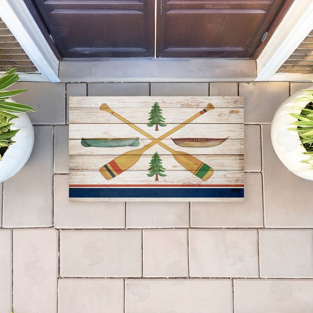 Kim Allen | Exploring Rustic Canoe Paddles Non-Woven Door Mat