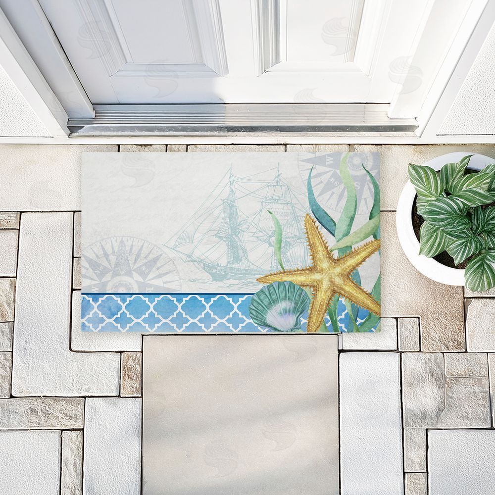 Kim Allen | Bayside Sea Life & Ship Non-Woven Door Mat