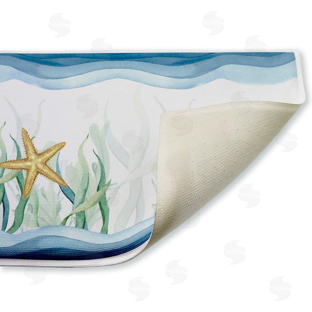 Kim Allen | Bayside Sea Life & Waves Plush Bath Mat