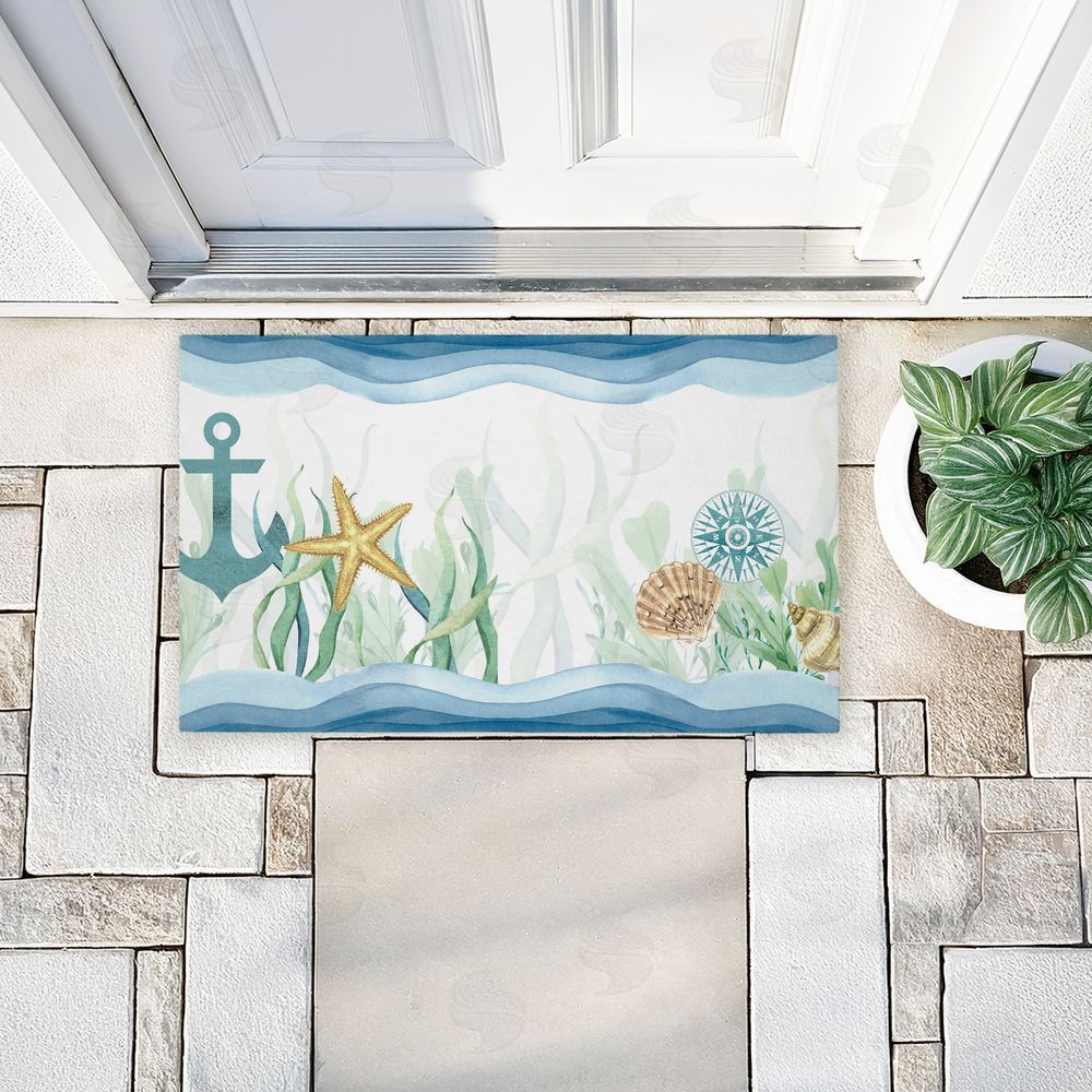 Kim Allen | Bayside Sea Life & Waves Non-Woven Door Mat