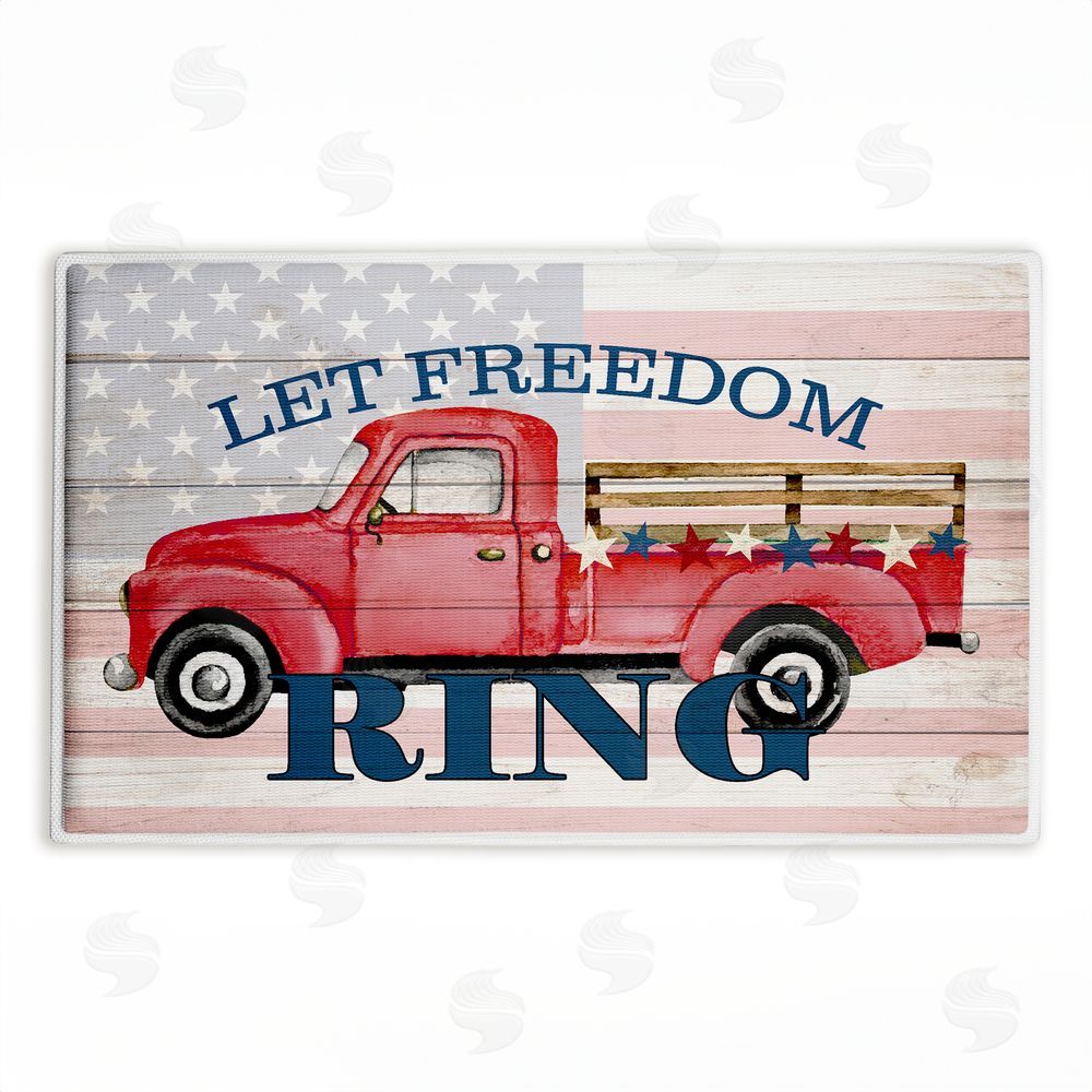 Kim Allen | Let Freedom Ring Truck Plush Bath Mat