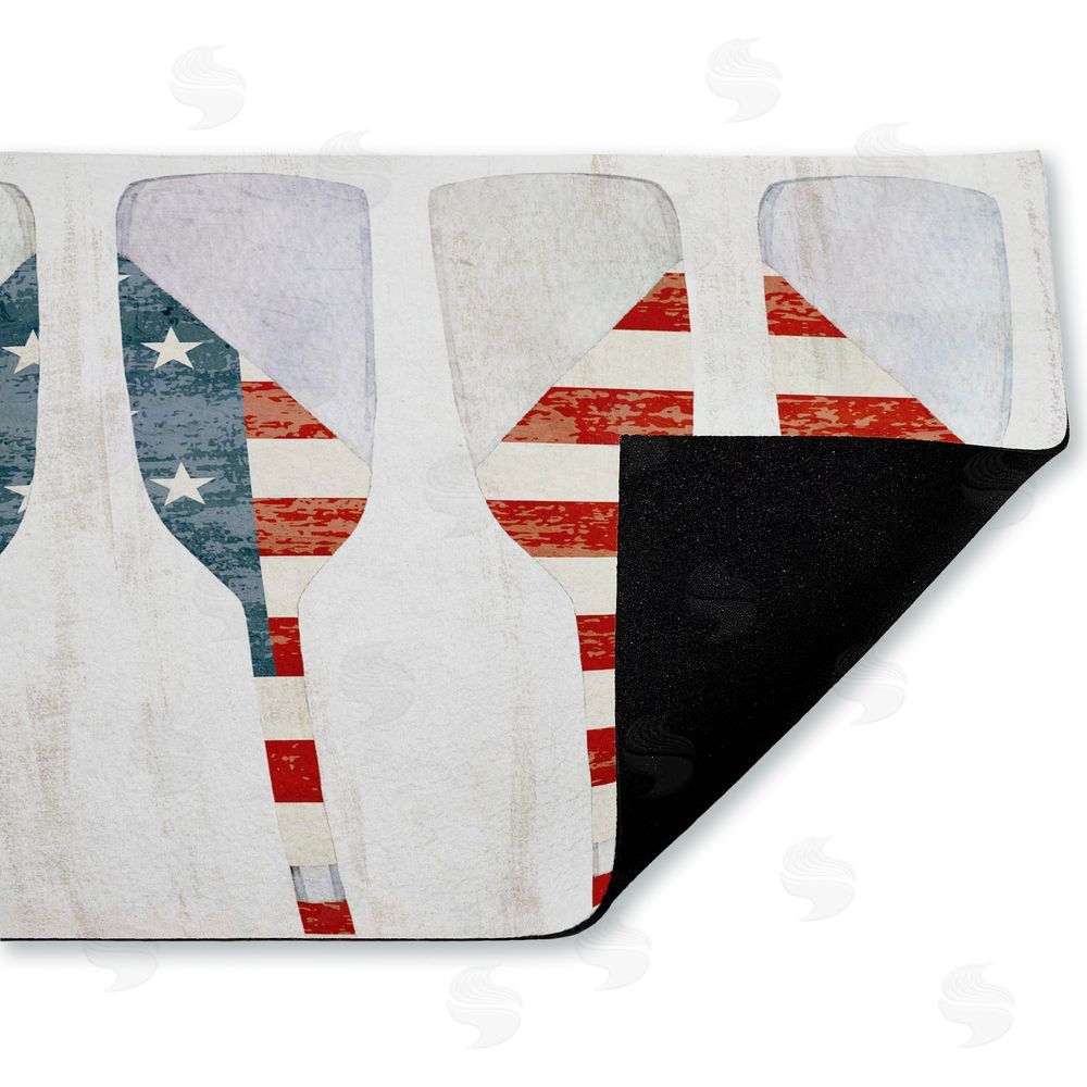 Kim Allen | Patriotic Flag Boat Paddles Non-Woven Door Mat