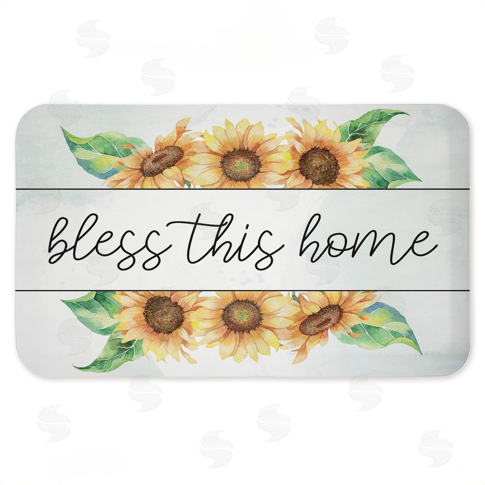 Kim Allen | Bless This Home Sunflowers Anti-Fatigue Mat
