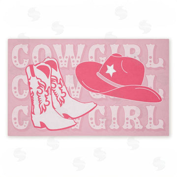 Corinne Rose Designs | Pink Pastel Cowgirl Non-Woven Door Mat