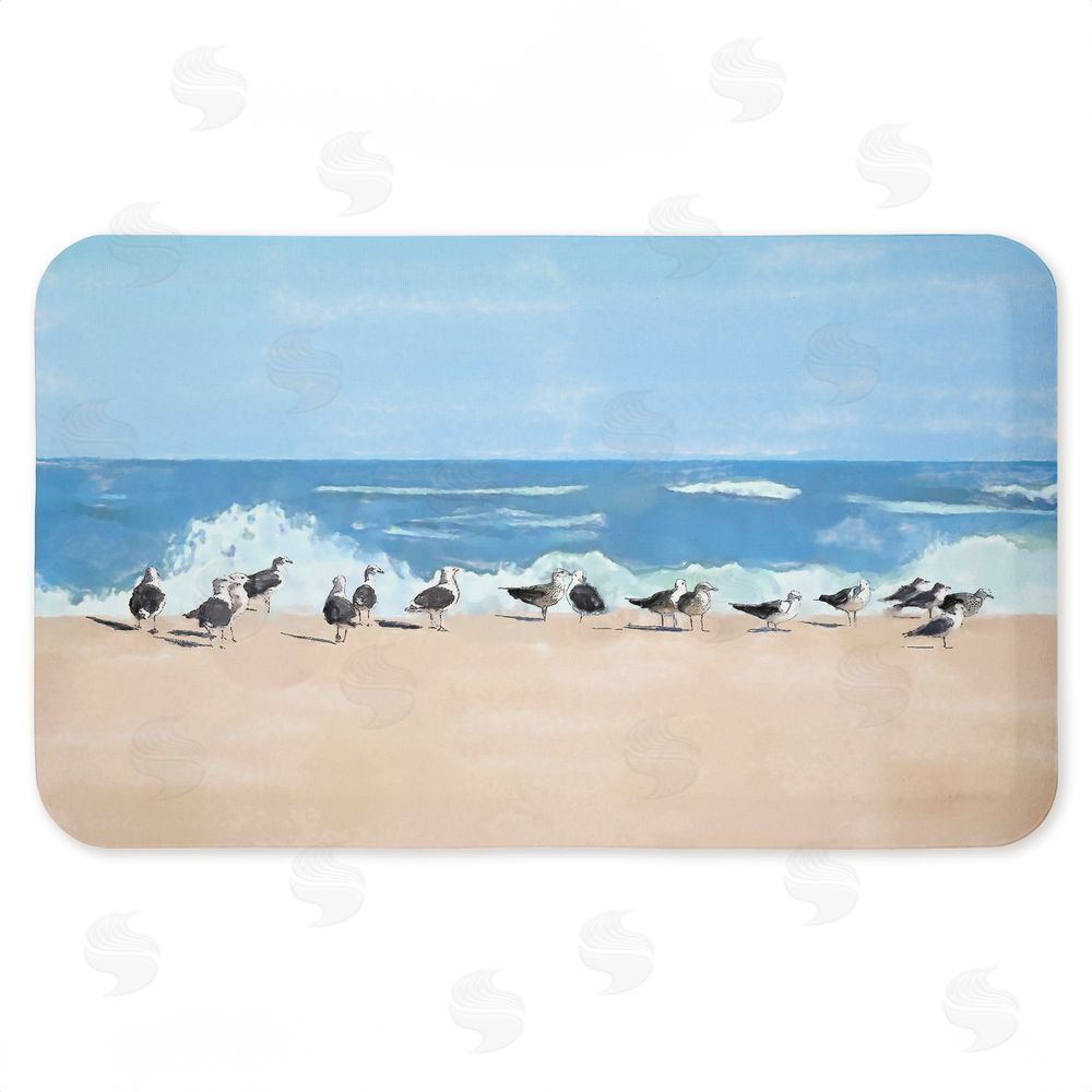 Jeff Pica | Sunny Beach Day Birds Anti-Fatigue Mat