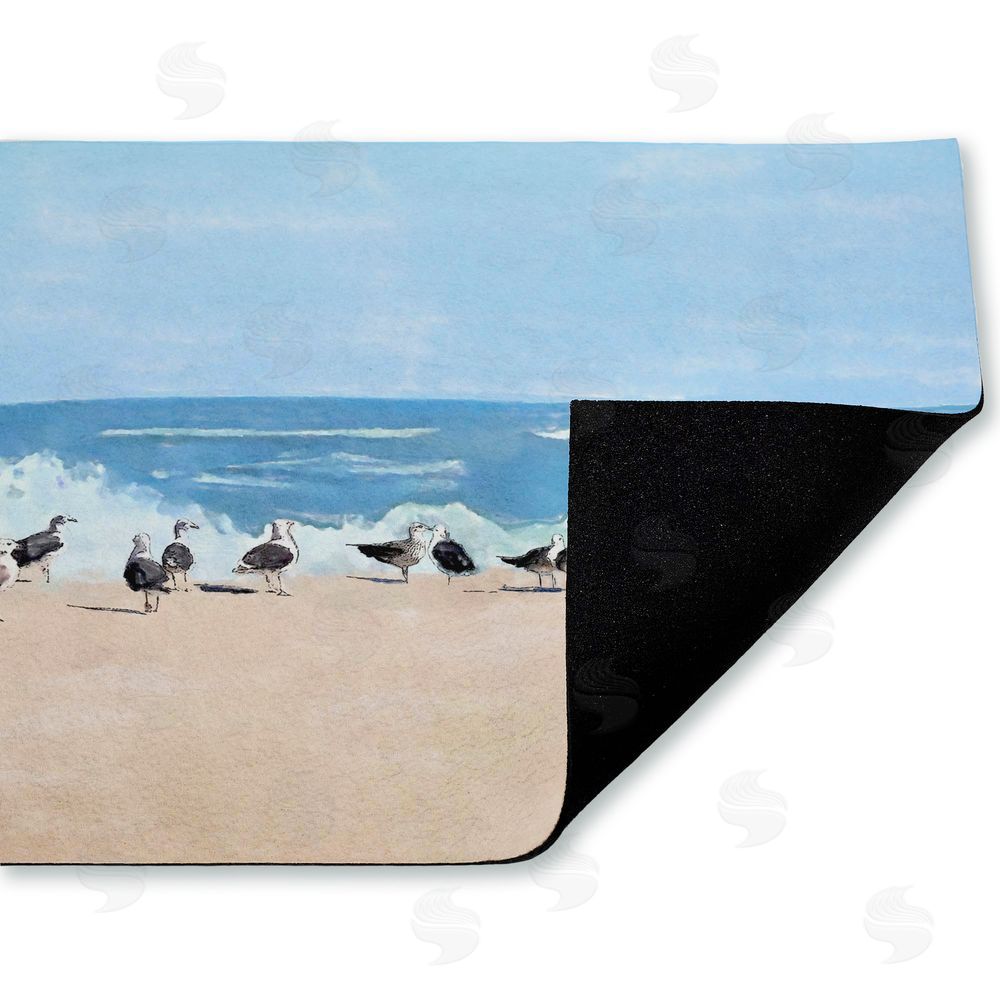 Jeff Pica | Sunny Beach Day Birds Non-Woven Door Mat