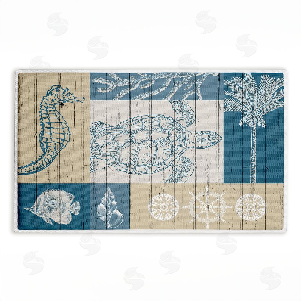 Kim Allen | Let's Sail Nautical Creatures Plush Bath Mat
