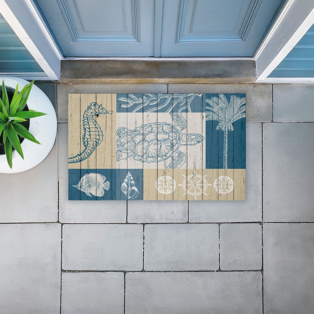 Kim Allen | Let's Sail Nautical Creatures Non-Woven Door Mat
