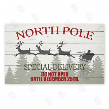Kim Allen | Special Delivery Holiday Sleigh Non-Woven Door Mat