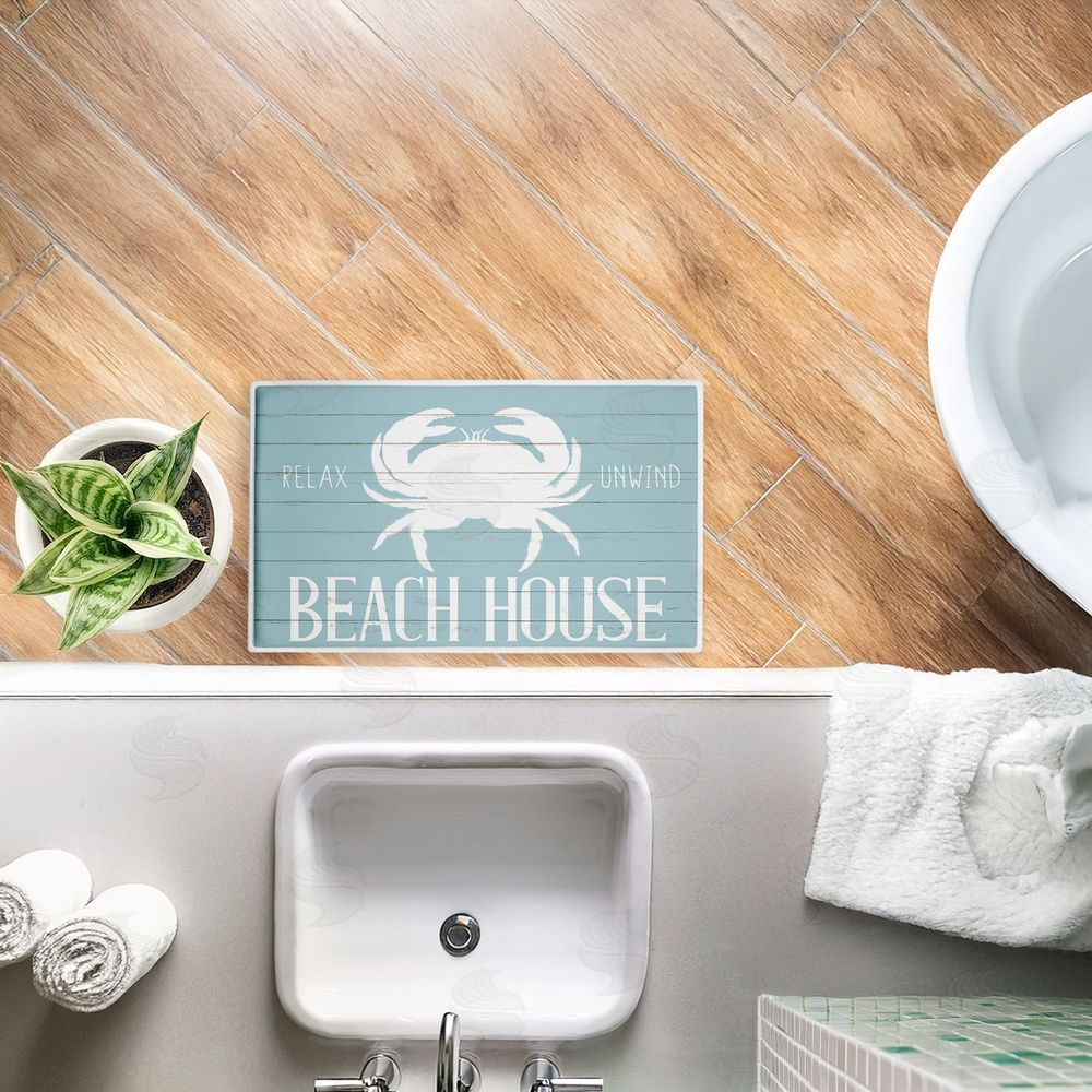 Kim Allen | Beach House Entry Crab Plush Bath Mat