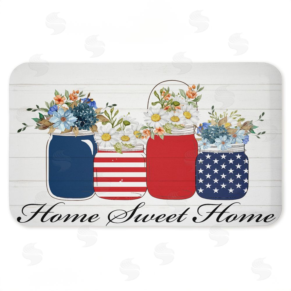 Kim Allen | Patriotic Flower Jars Anti-Fatigue Mat