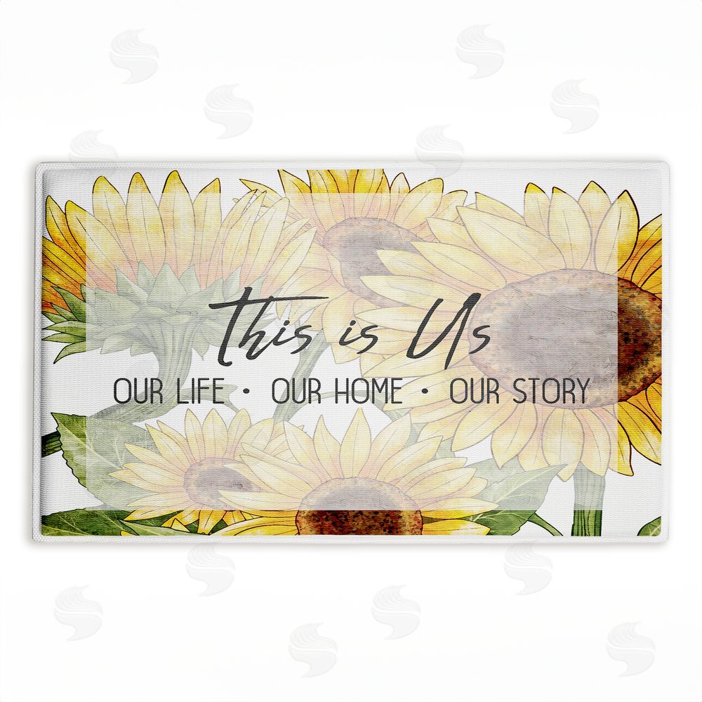 Kim Allen | This Is Us Sunflower Sentiment Plush Bath Mat