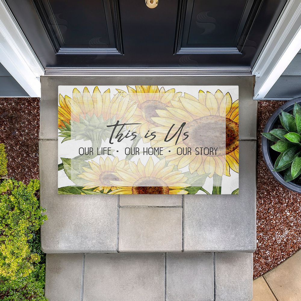 Kim Allen | This Is Us Sunflower Sentiment Non-Woven Door Mat