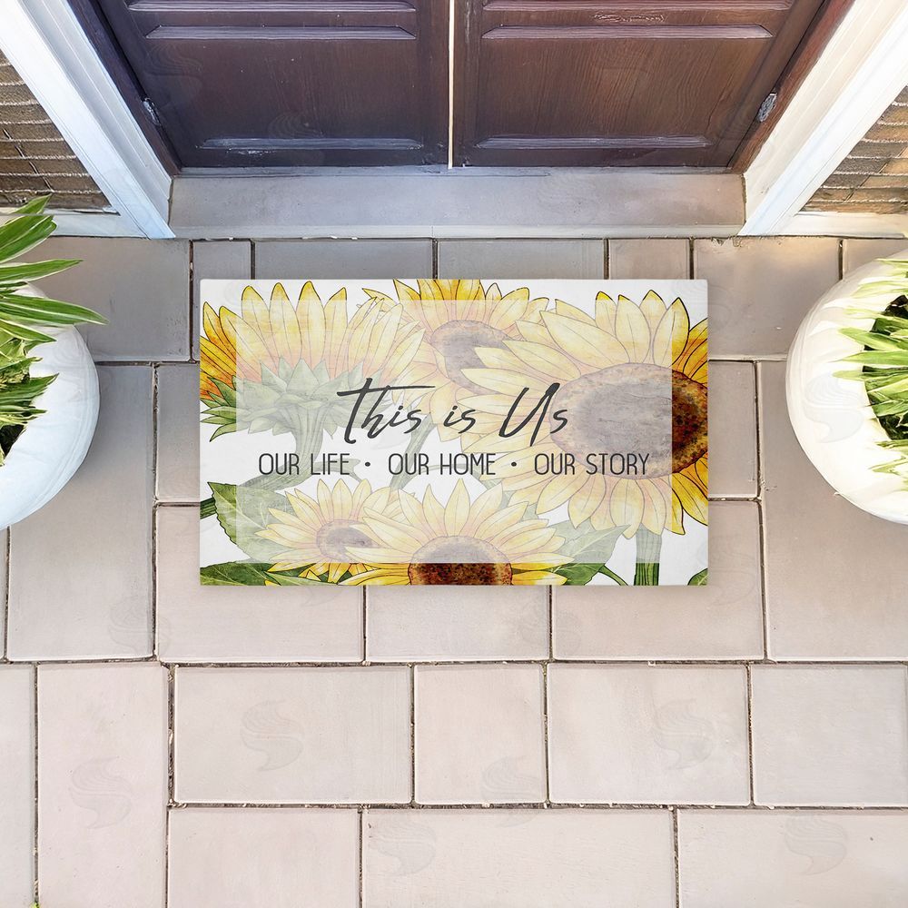 Kim Allen | This Is Us Sunflower Sentiment Non-Woven Door Mat