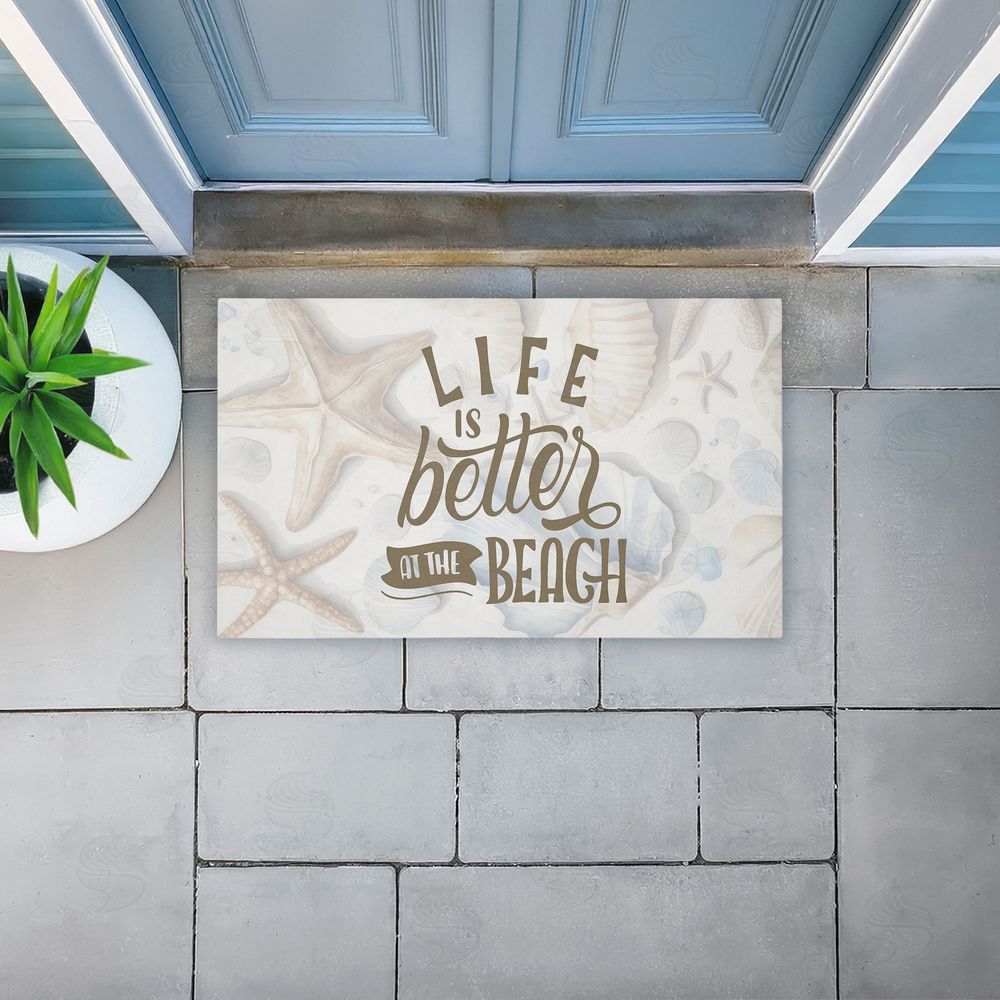 Kim Allen | Better At Beach Seashells Non-Woven Door Mat