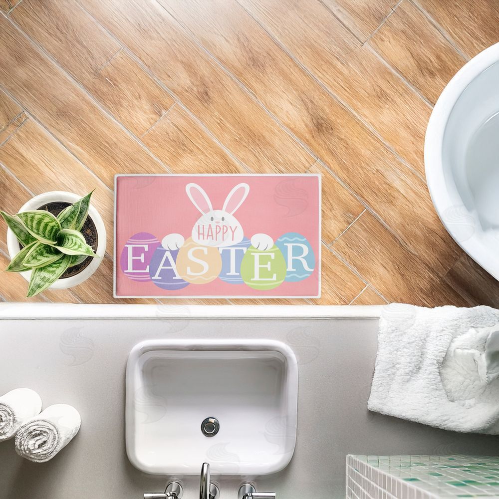 Marcus Prime | Happy Easter Bright Eggs Plush Bath Mat
