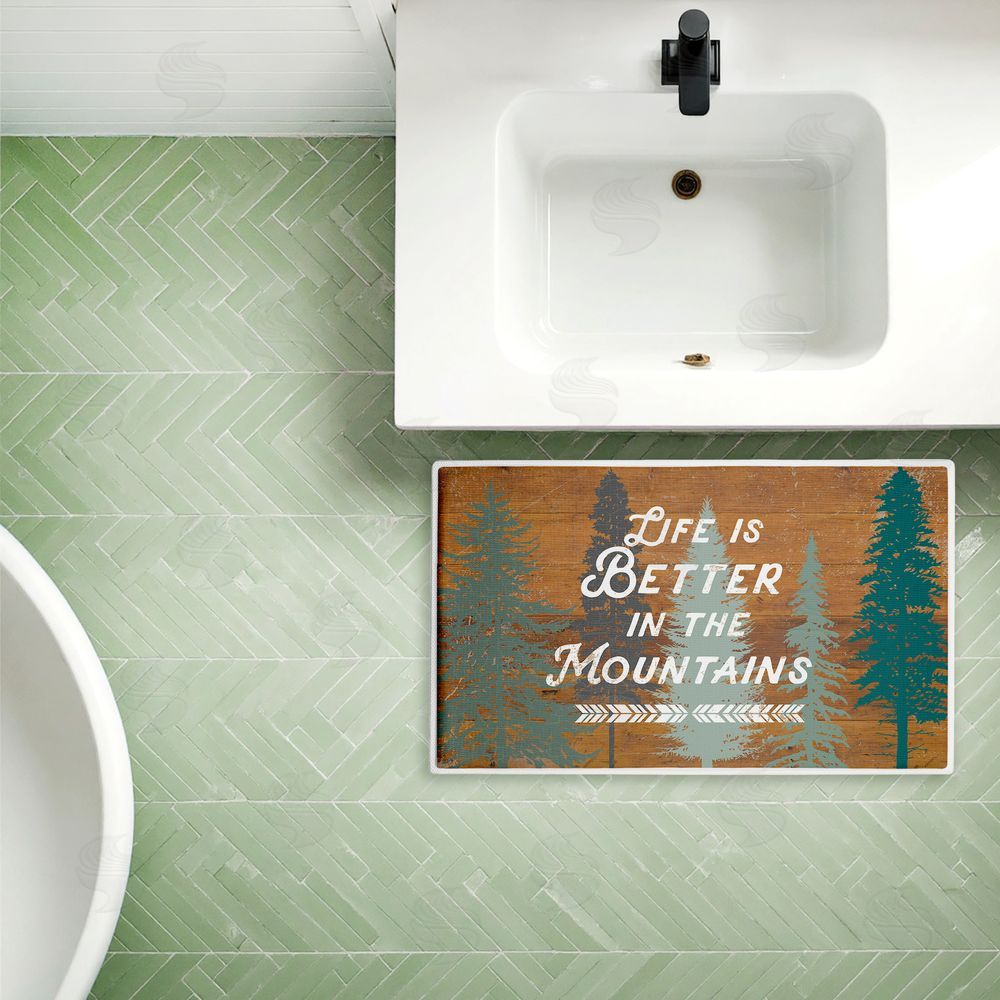 Lula Bijoux & co. | Retro Rustic Better In Mountains Plush Bath Mat