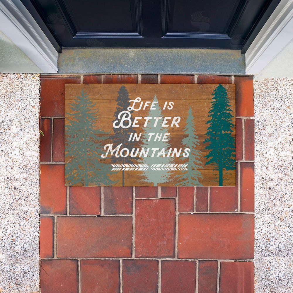 Lula Bijoux & co. | Retro Rustic Better In Mountains Non-Woven Door Mat