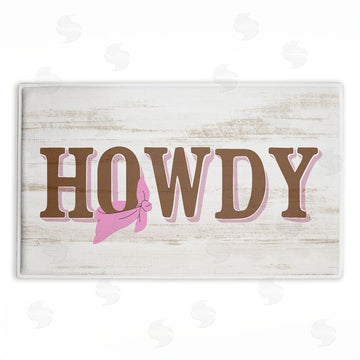 Kim Allen | Howdy with Pink Bandana Plush Bath Mat