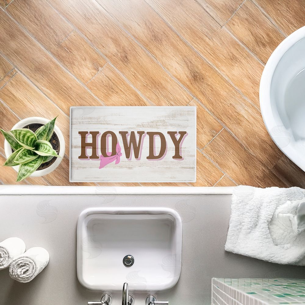 Kim Allen | Howdy with Pink Bandana Plush Bath Mat