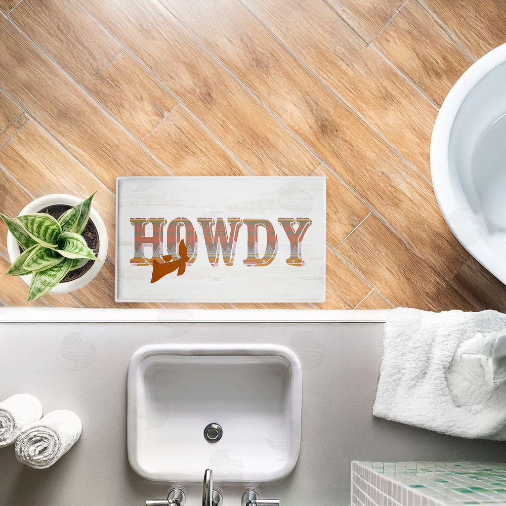 Kim Allen | Howdy with Brown Bandana Plush Bath Mat