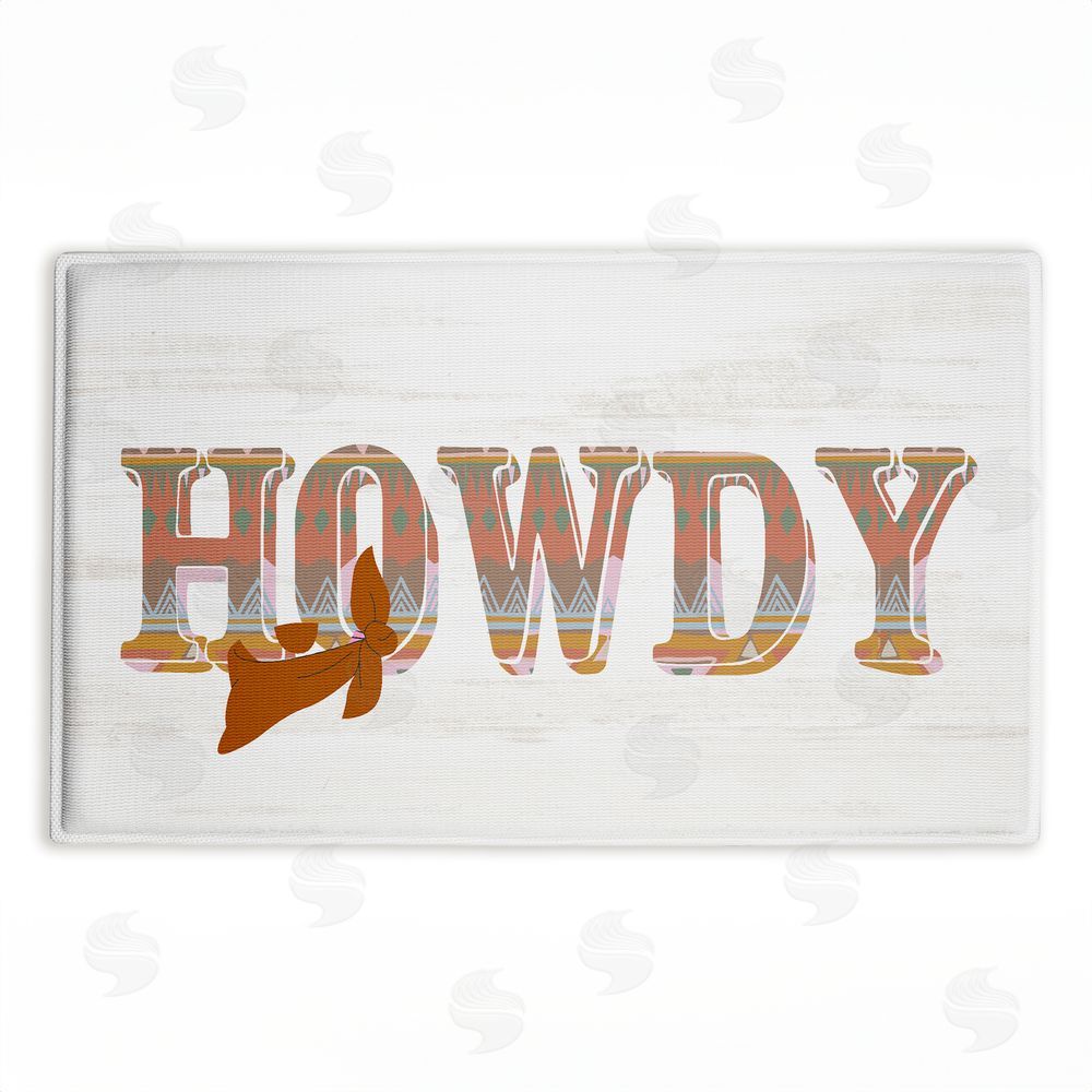 Kim Allen | Howdy with Brown Bandana Plush Bath Mat