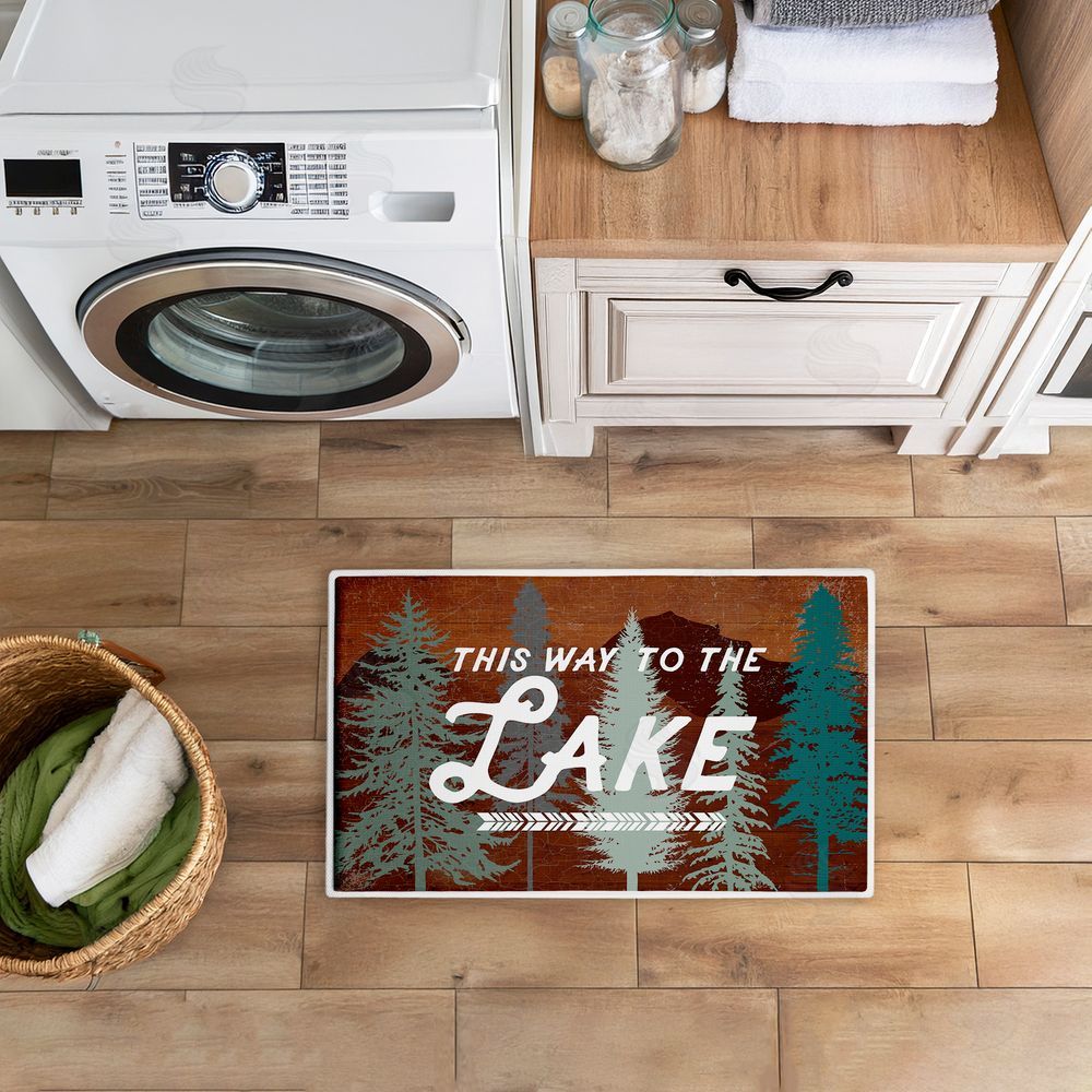 Lula Bijoux & co. | This Way To Lake Retro Plush Bath Mat