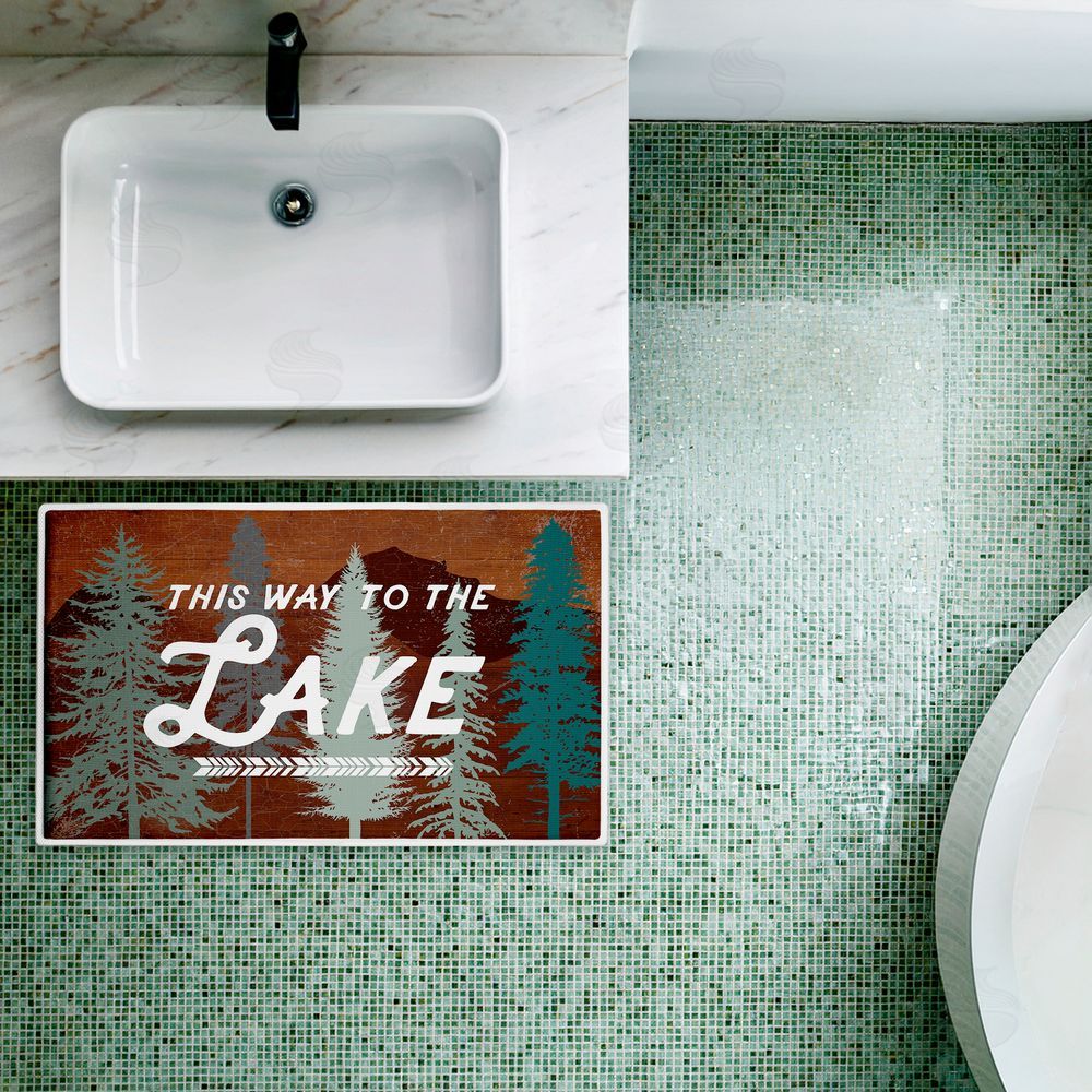 Lula Bijoux & co. | This Way To Lake Retro Plush Bath Mat