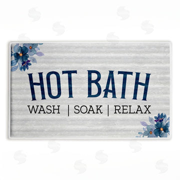 Kim Allen | Hot Bath with Vintage Flowers Plush Bath Mat