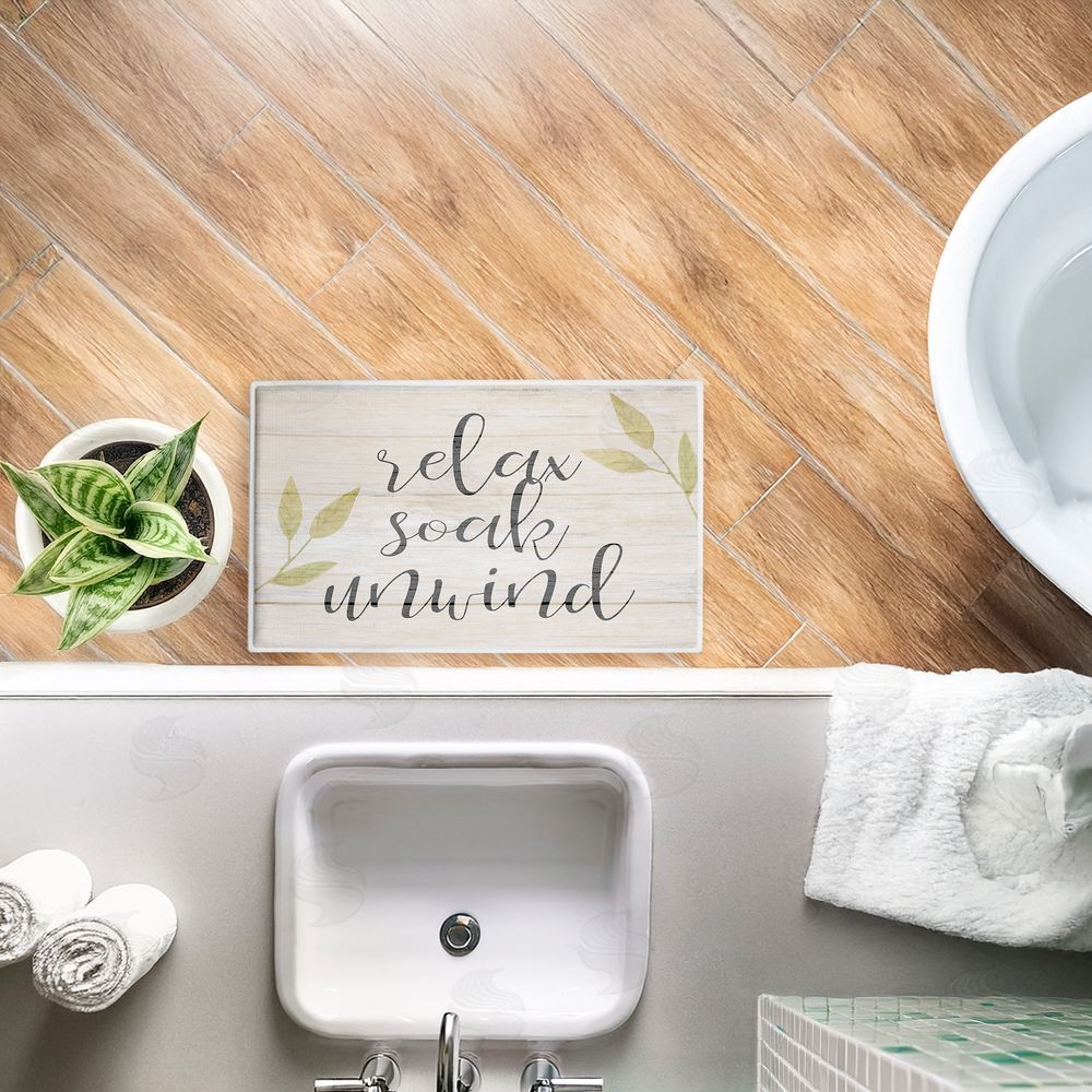 Kim Allen | Relax Soak Unwind Minimal Plush Bath Mat