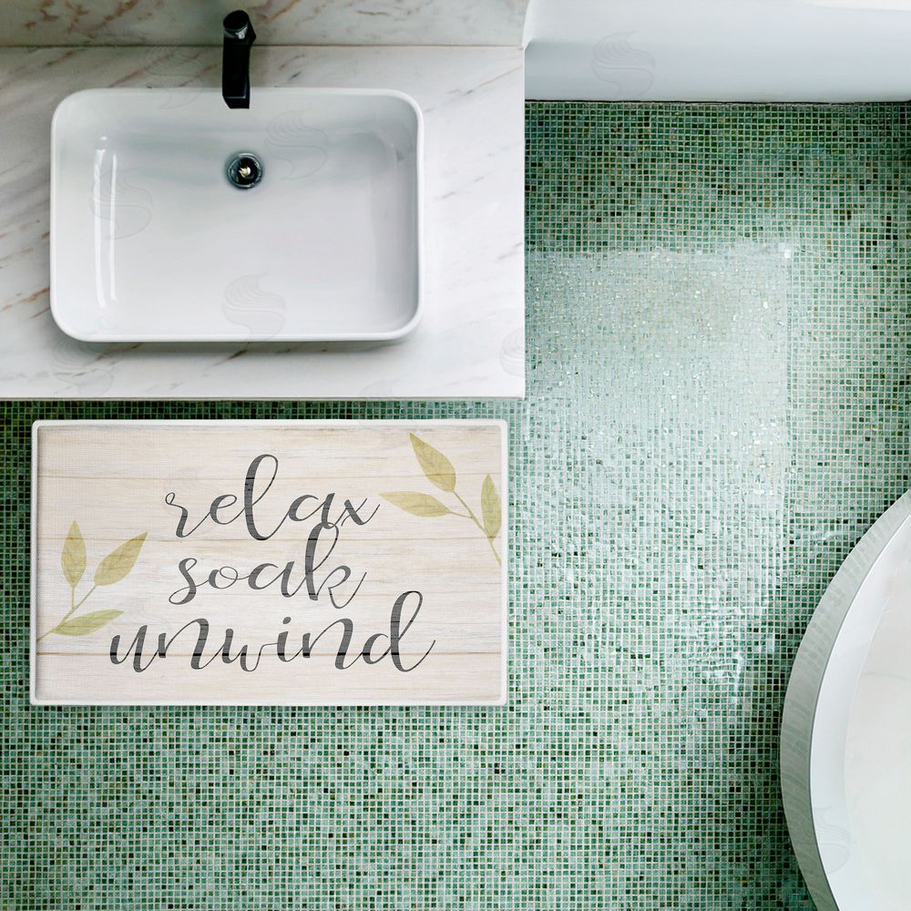 Kim Allen | Relax Soak Unwind Minimal Plush Bath Mat