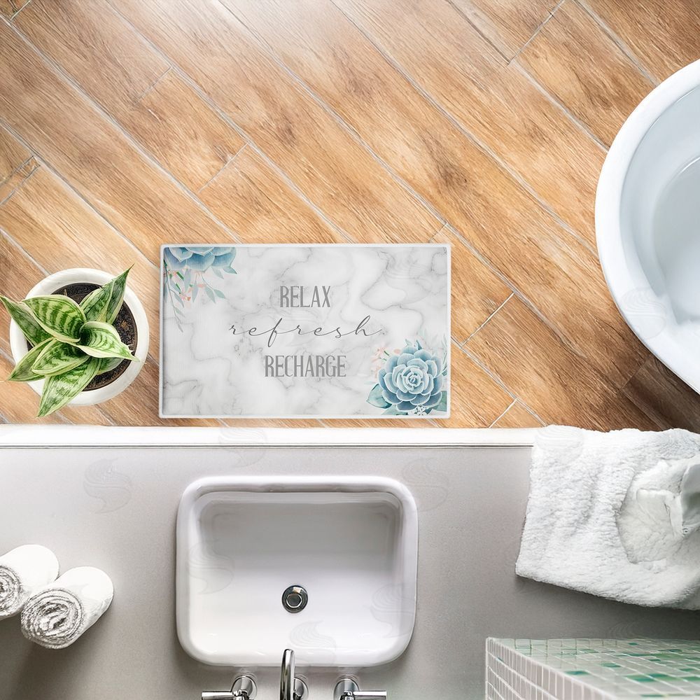 Kim Allen | Relax Refresh Recharge Succulents Plush Bath Mat