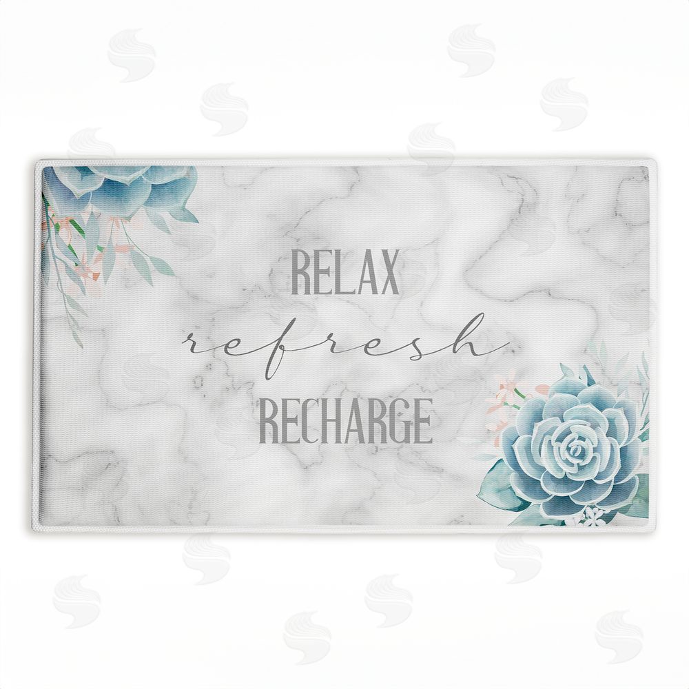 Kim Allen | Relax Refresh Recharge Succulents Plush Bath Mat