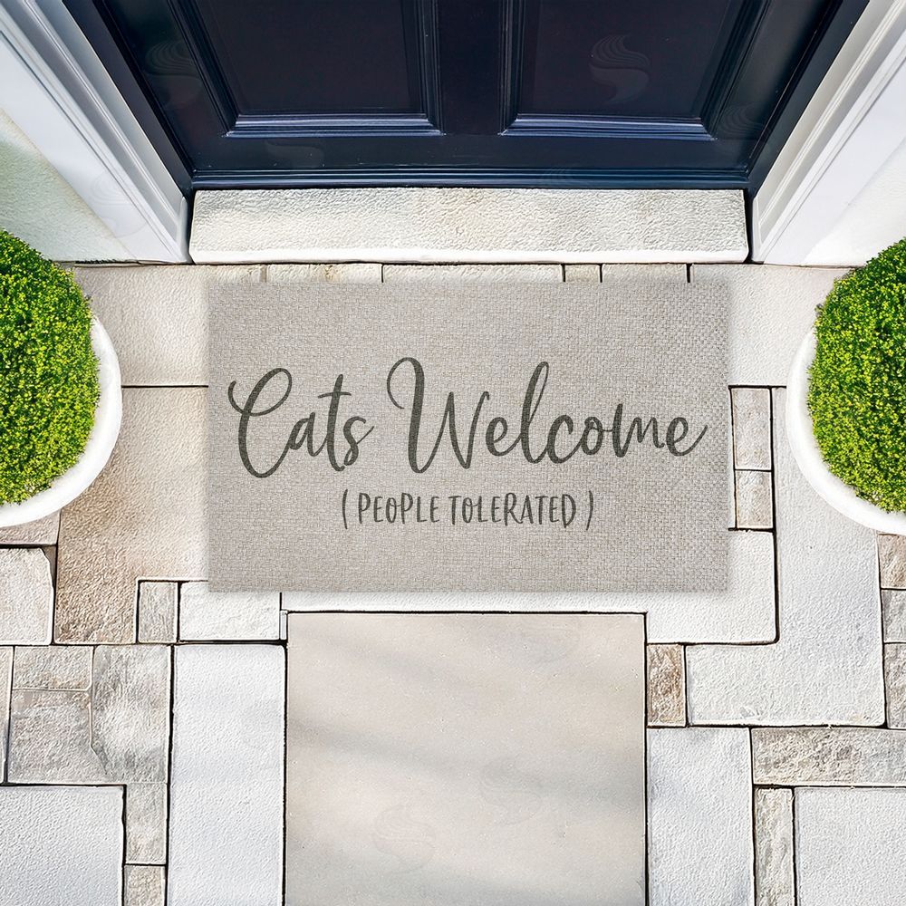 Gigi Louise | Cats Welcome People Tolerated Faux Sisal Door Mat
