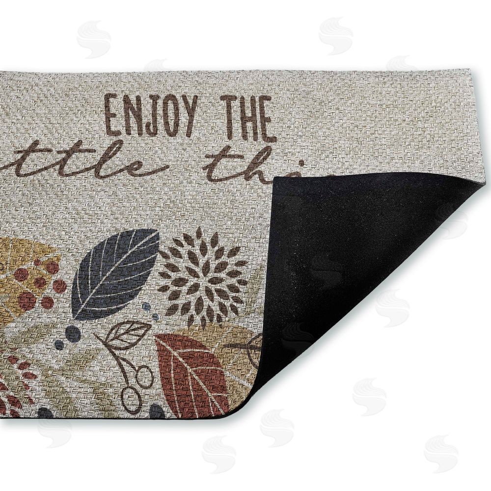Kim Allen | Enjoy Little Things with Leaves Faux Sisal Door Mat