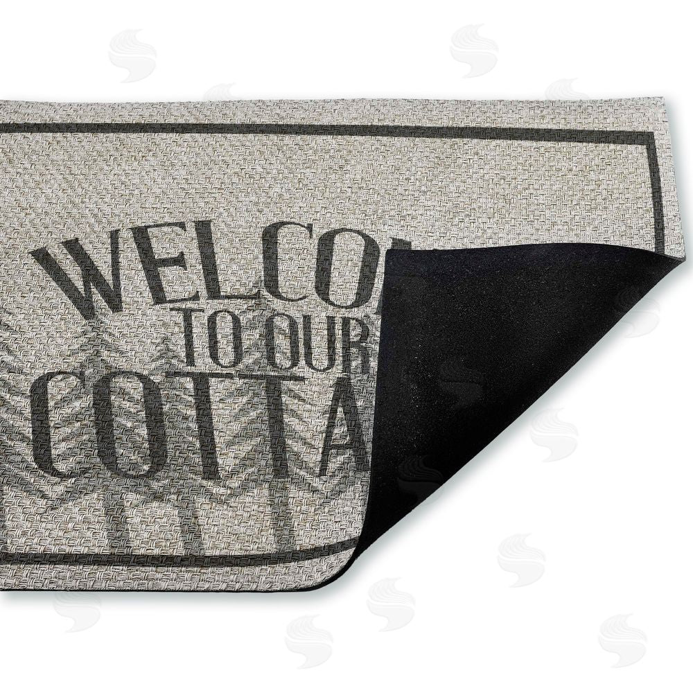 Kim Allen | Welcome To Our Cottage Trees Faux Sisal Door Mat