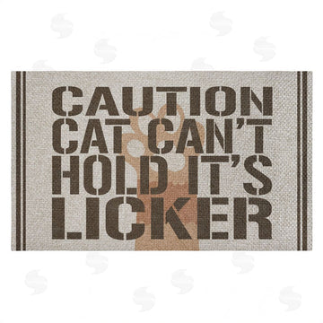 Kim Allen | Cat Can't Hold Licker Faux Sisal Door Mat