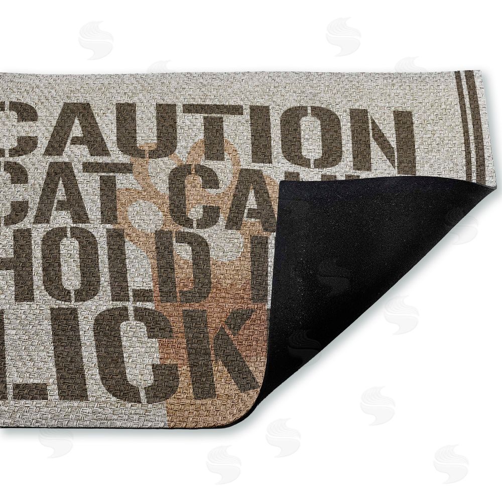 Kim Allen | Cat Can't Hold Licker Faux Sisal Door Mat