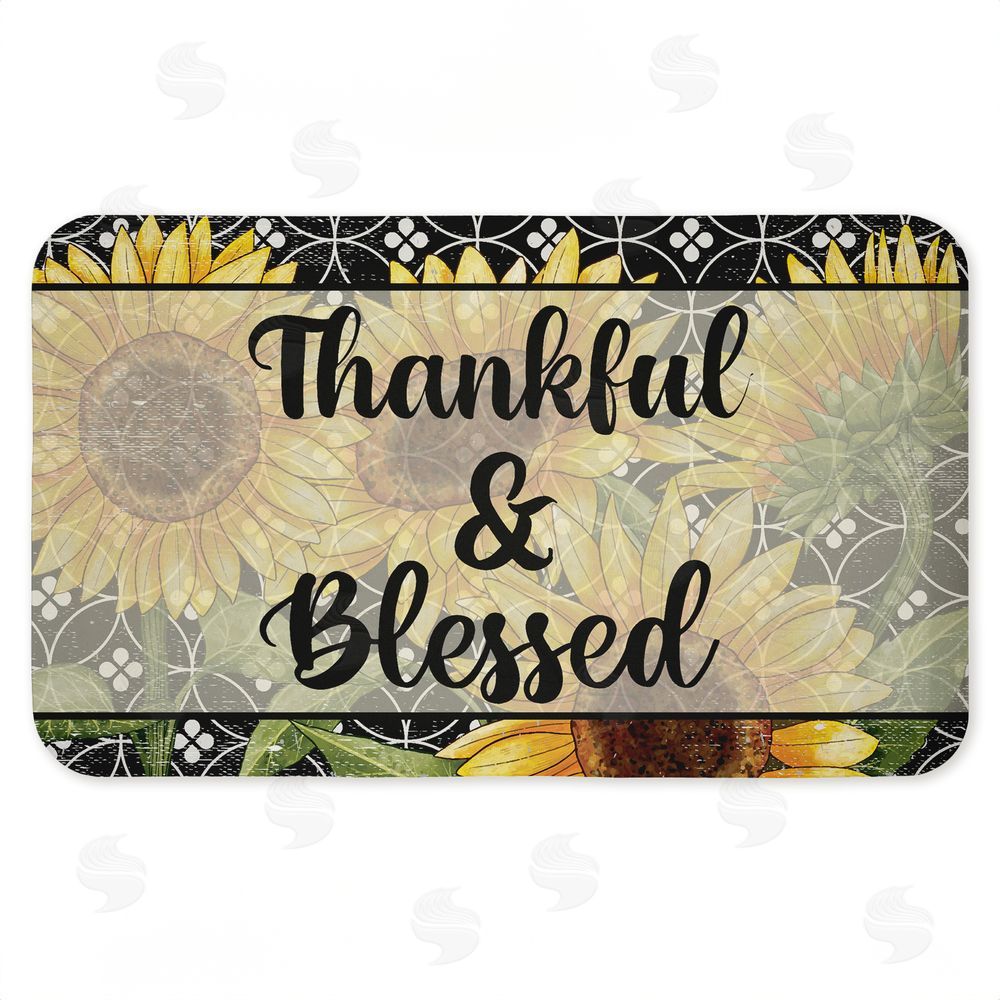 Kim Allen | Thankful & Blessed Sunflowers Anti-Fatigue Mat