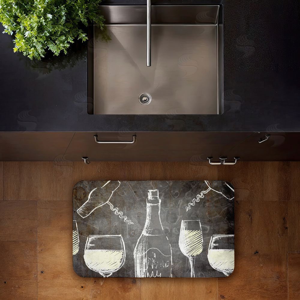 Kim Allen | Chalkboard Style Wine Anti-Fatigue Mat