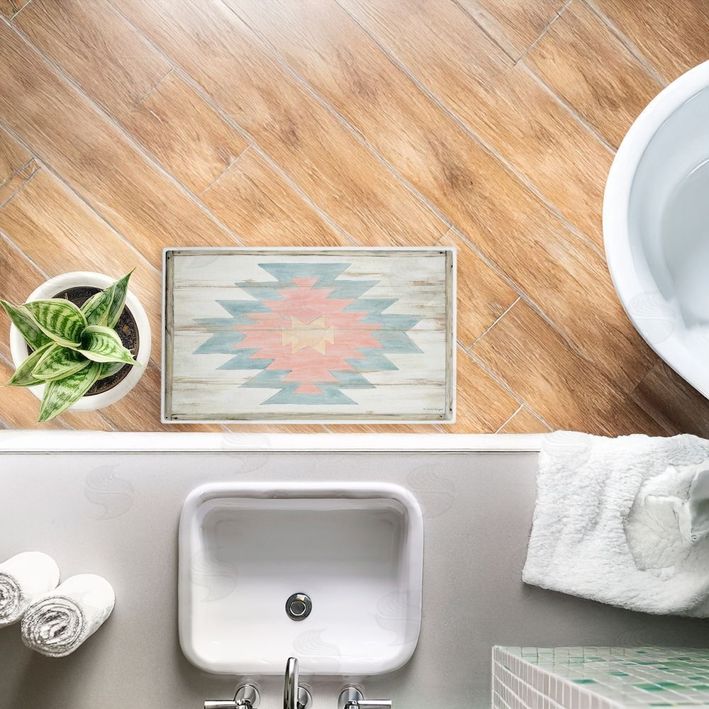 Susan Winget | Pink Navajo Pattern Plush Bath Mat