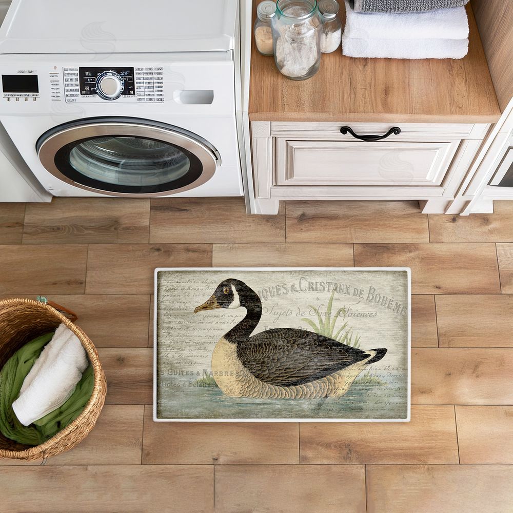 Suzanne Nicoll | French Goose Vintage Motif Plush Bath Mat