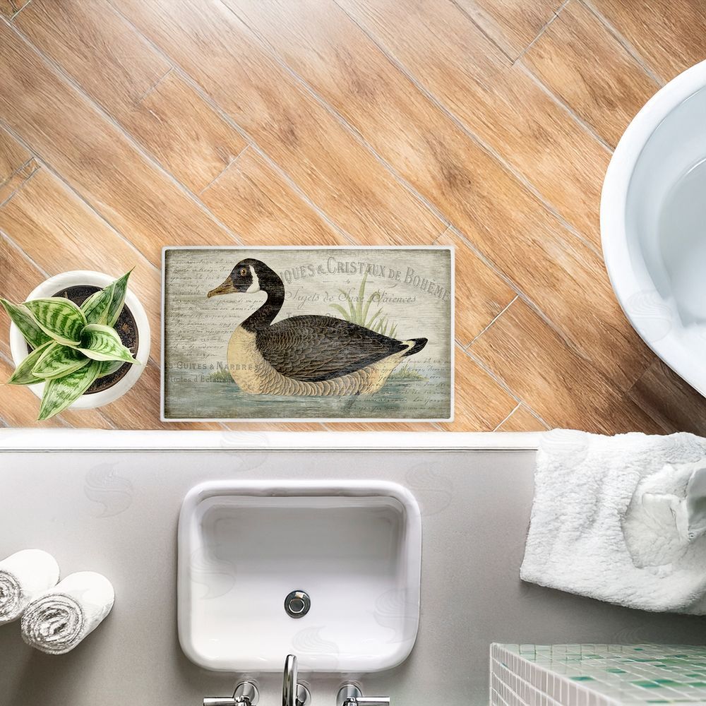 Suzanne Nicoll | French Goose Vintage Motif Plush Bath Mat