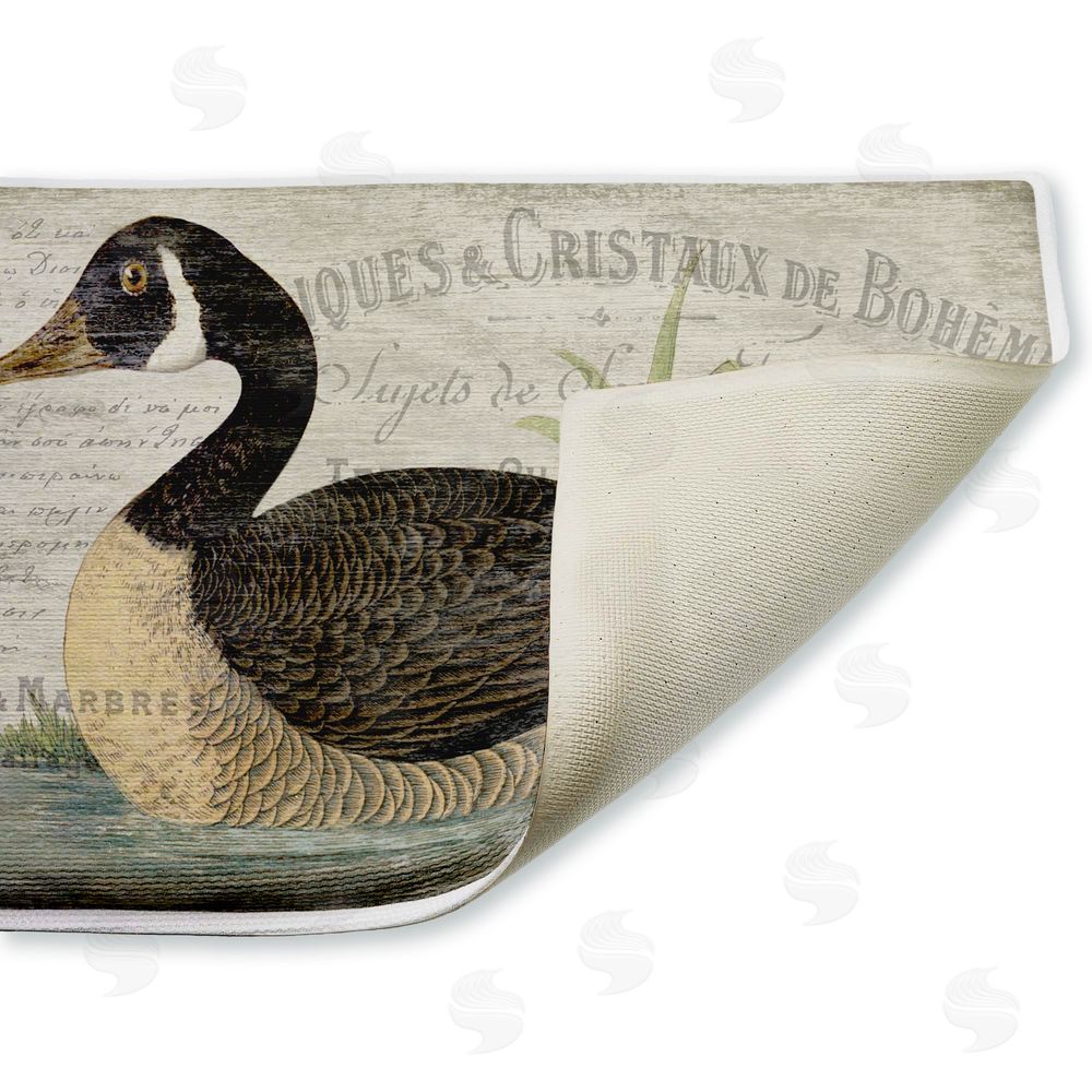 Suzanne Nicoll | French Goose Vintage Motif Plush Bath Mat