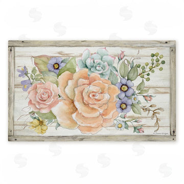 Susan Winget | Rose Succulent Bouquet Non-Woven Door Mat