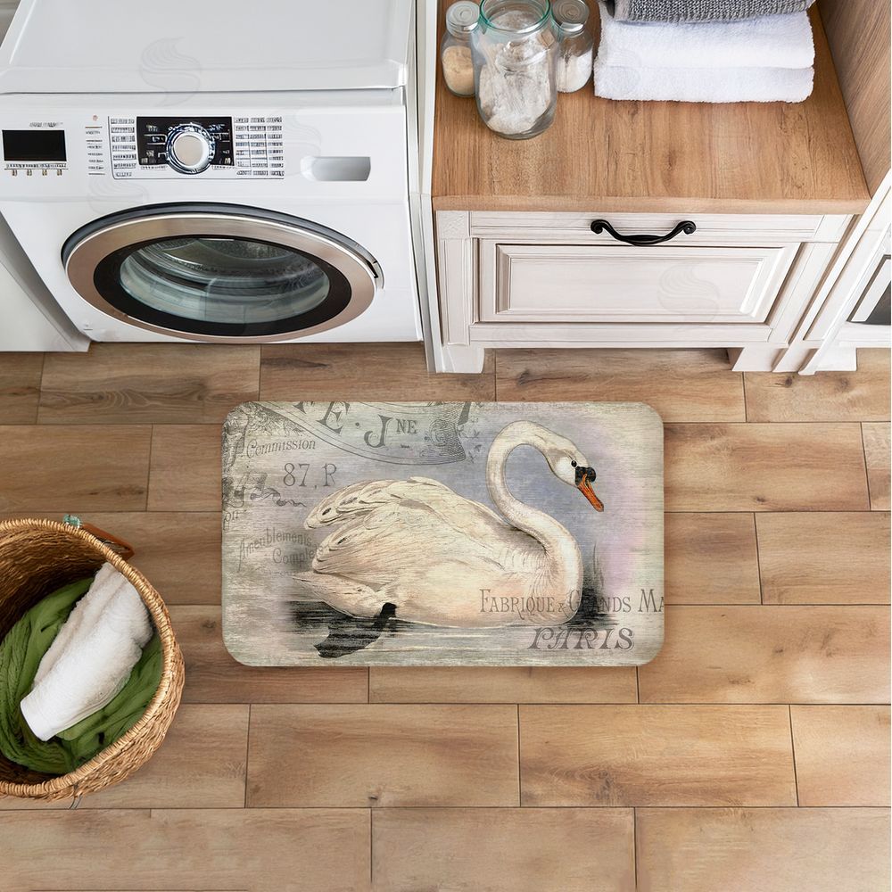 Suzanne Nicoll | French Swan Vintage Motif Anti-Fatigue Mat