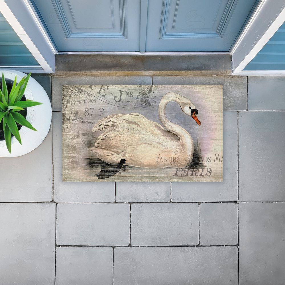 Suzanne Nicoll | French Swan Vintage Motif Non-Woven Door Mat