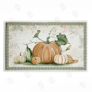 Danielle Murray | Harvest Gourds Motif Plush Bath Mat