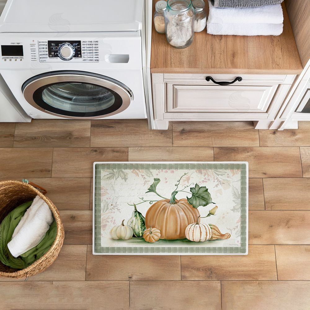 Danielle Murray | Harvest Gourds Motif Plush Bath Mat