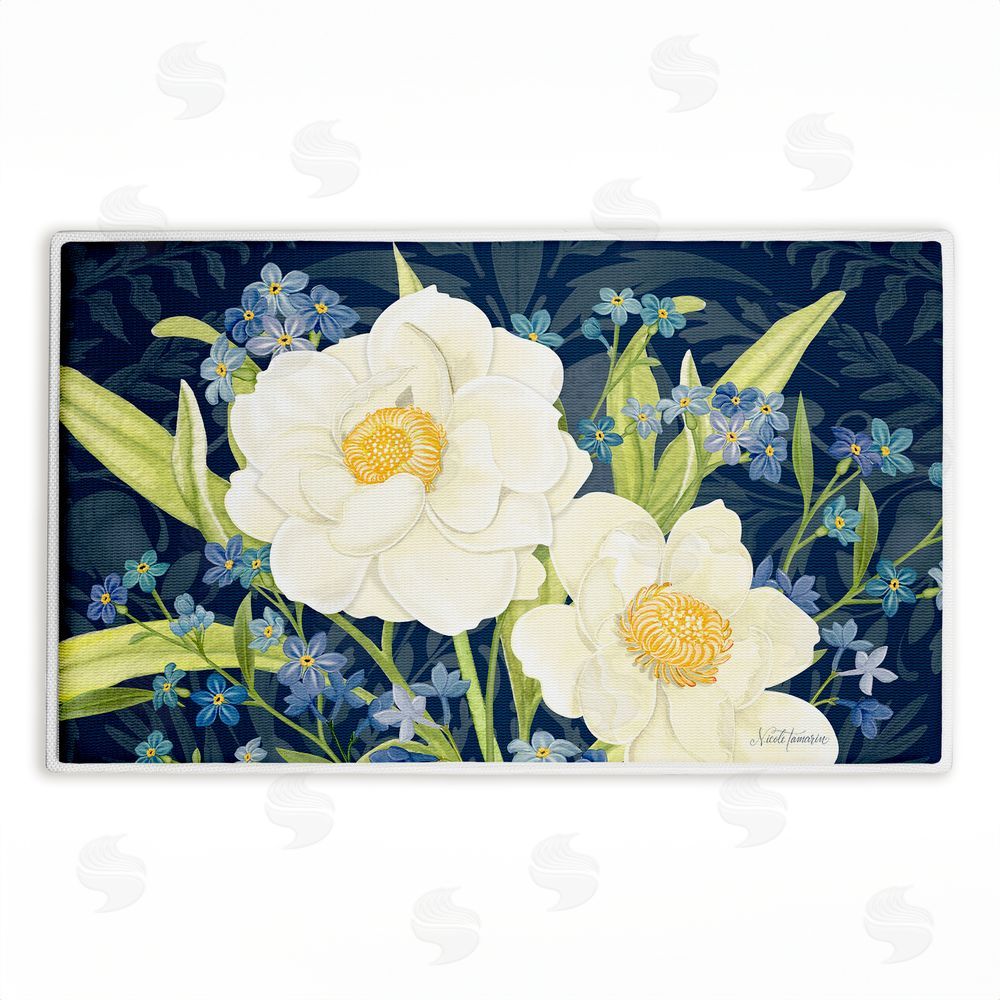 Nicole Tamarin | Enchanted Midnight Garden Plush Bath Mat